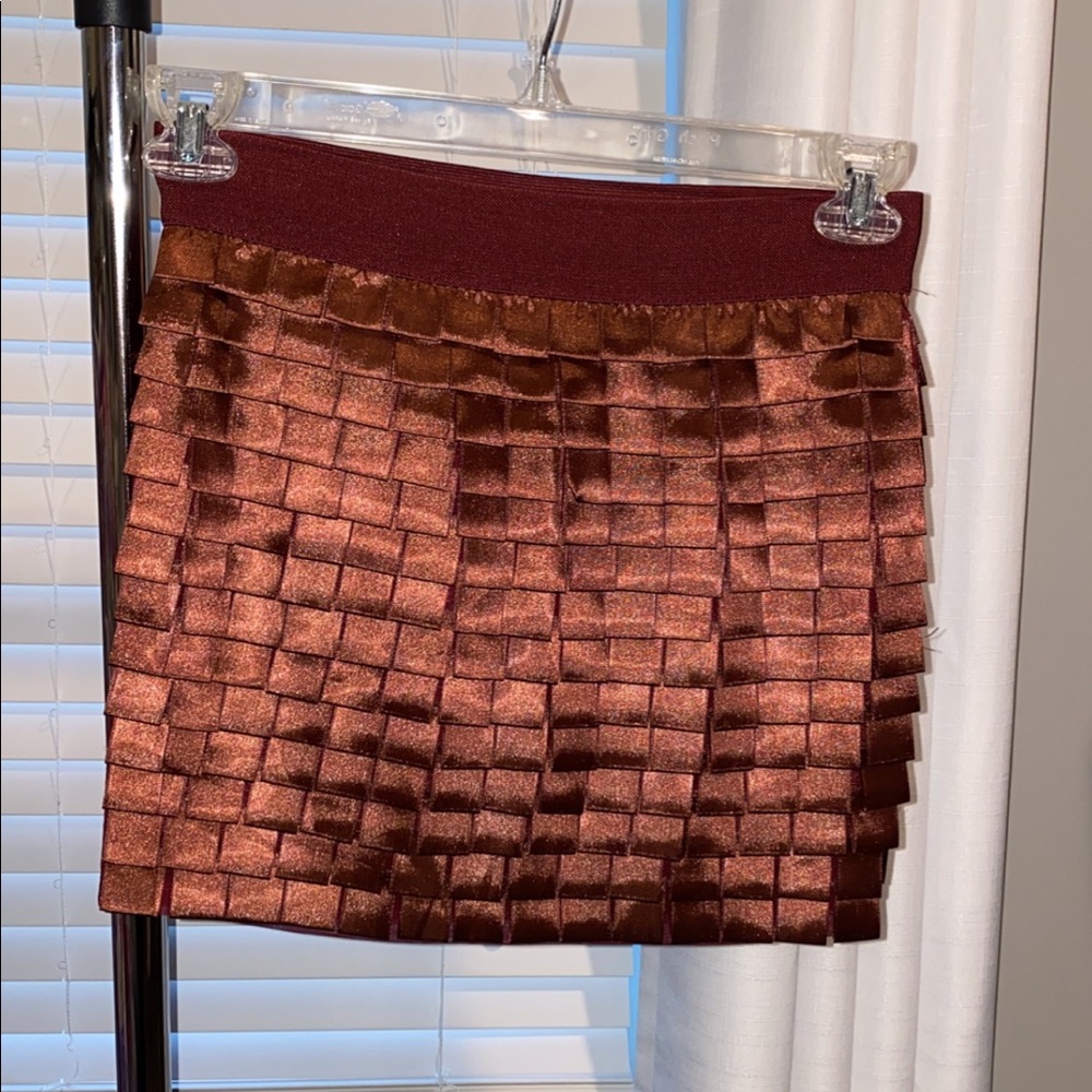 Iridescent mini skirt